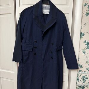 Victor Alfaro Midnight Blue Trench Coat